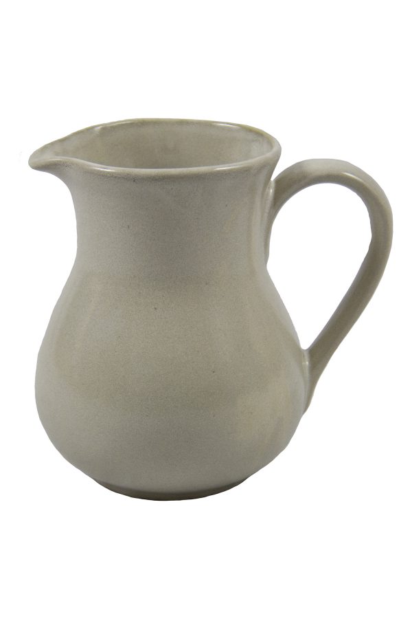 glaze ceramic aardewerk kan melk wit large