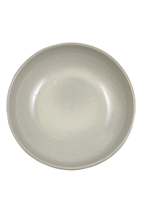 glaze ceramic aardewerk soep bord melk wit medium