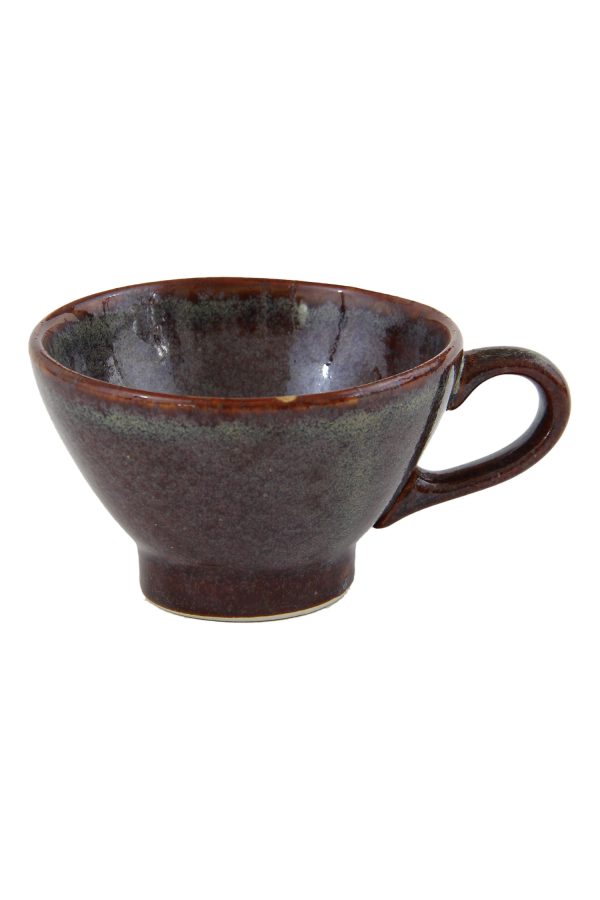 glaze ceramic aardewerk thee kop oker