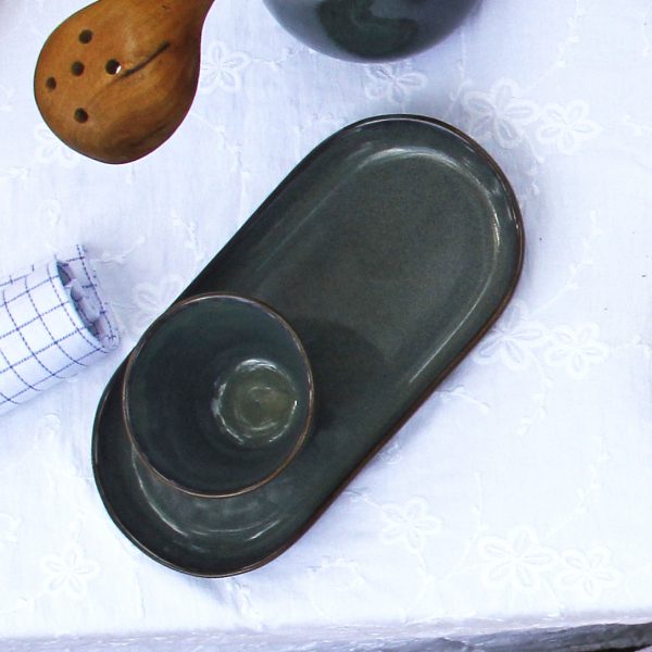 styling foto glaze ceramic aardewerk ovaal amuse schaal celadon medium