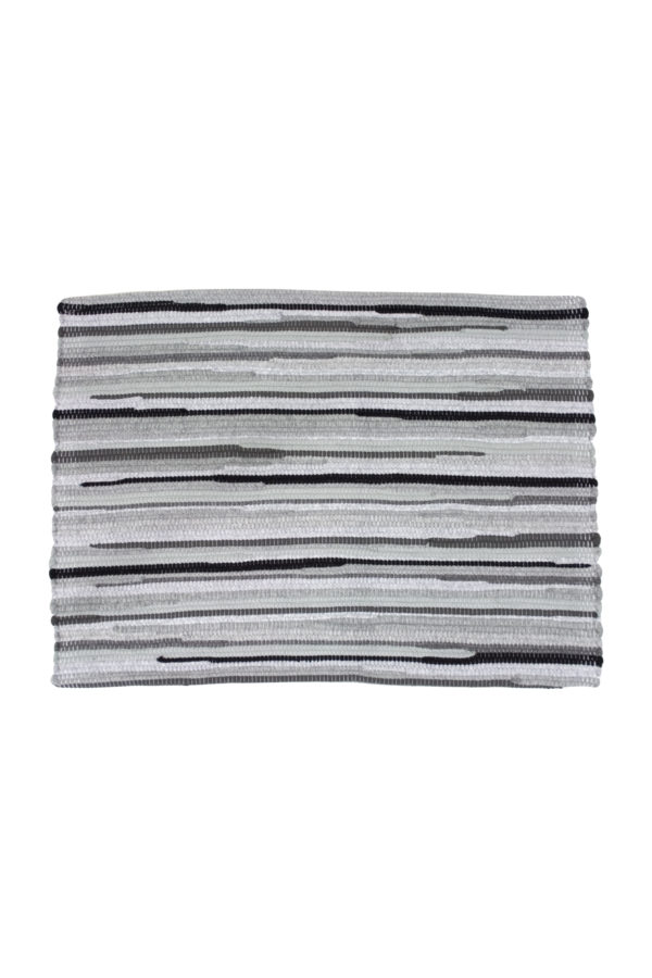 geweven katoenen placemat stripy grijs small