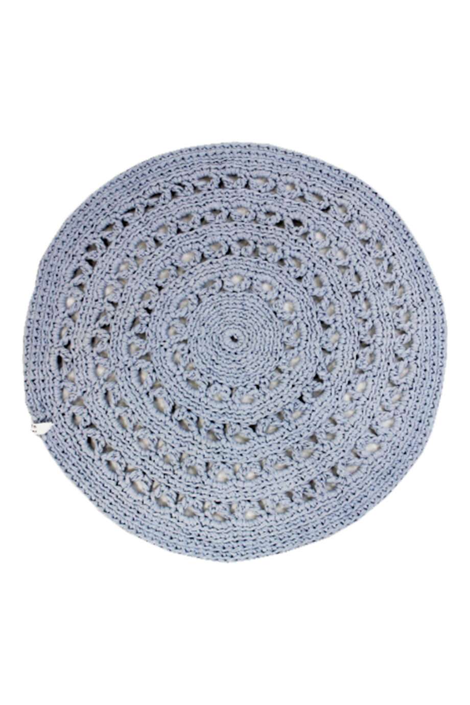 arab pastel blue crochet cotton rug medium