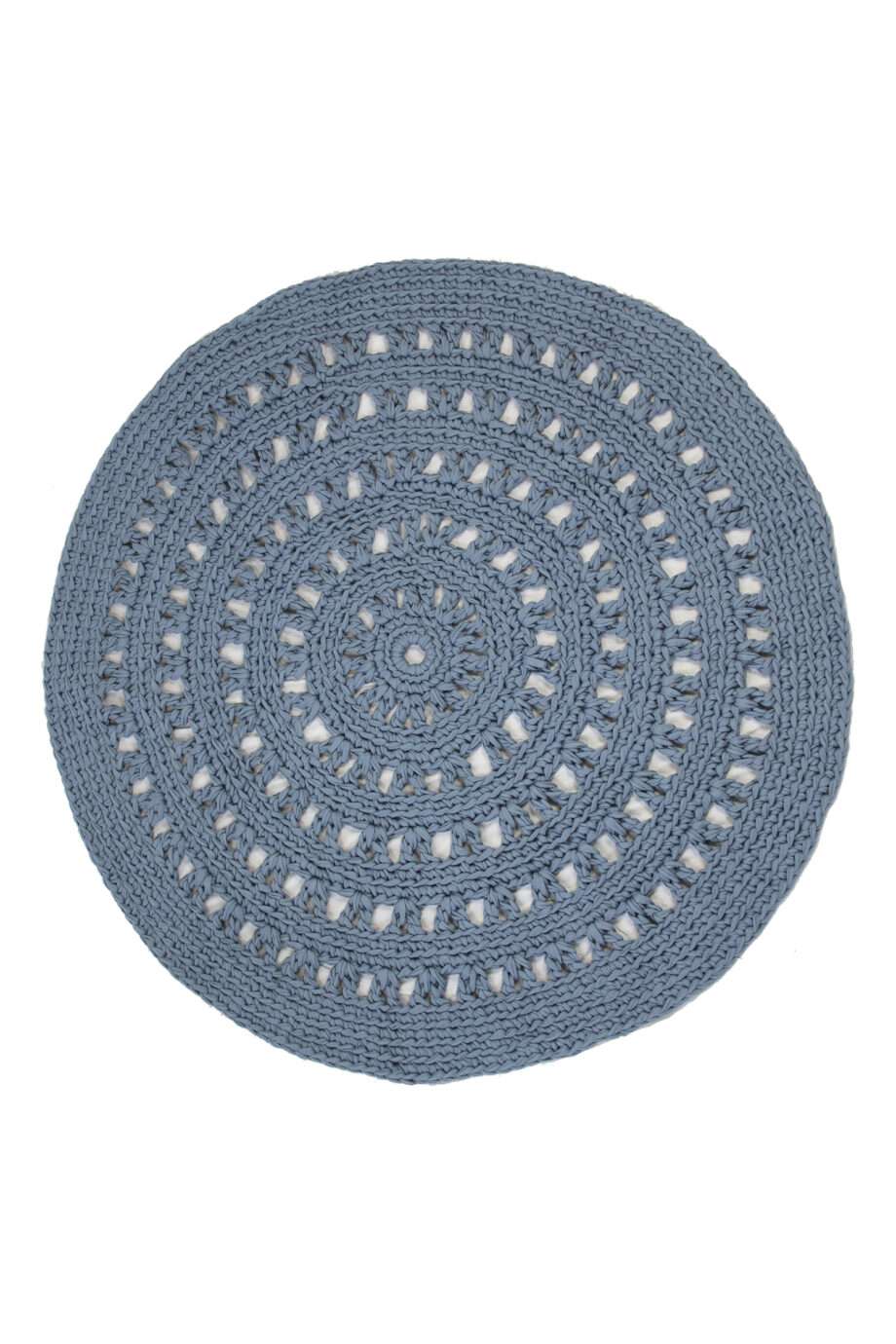 arab petrol crochet cotton rug medium