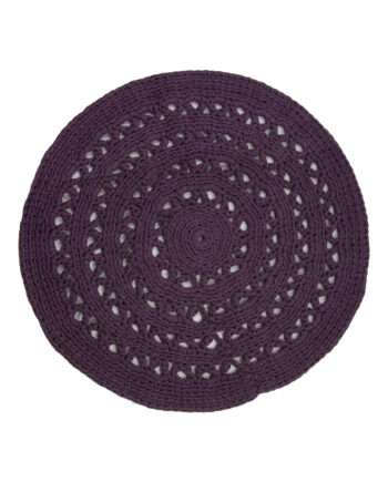 arab purple crochet cotton rug medium