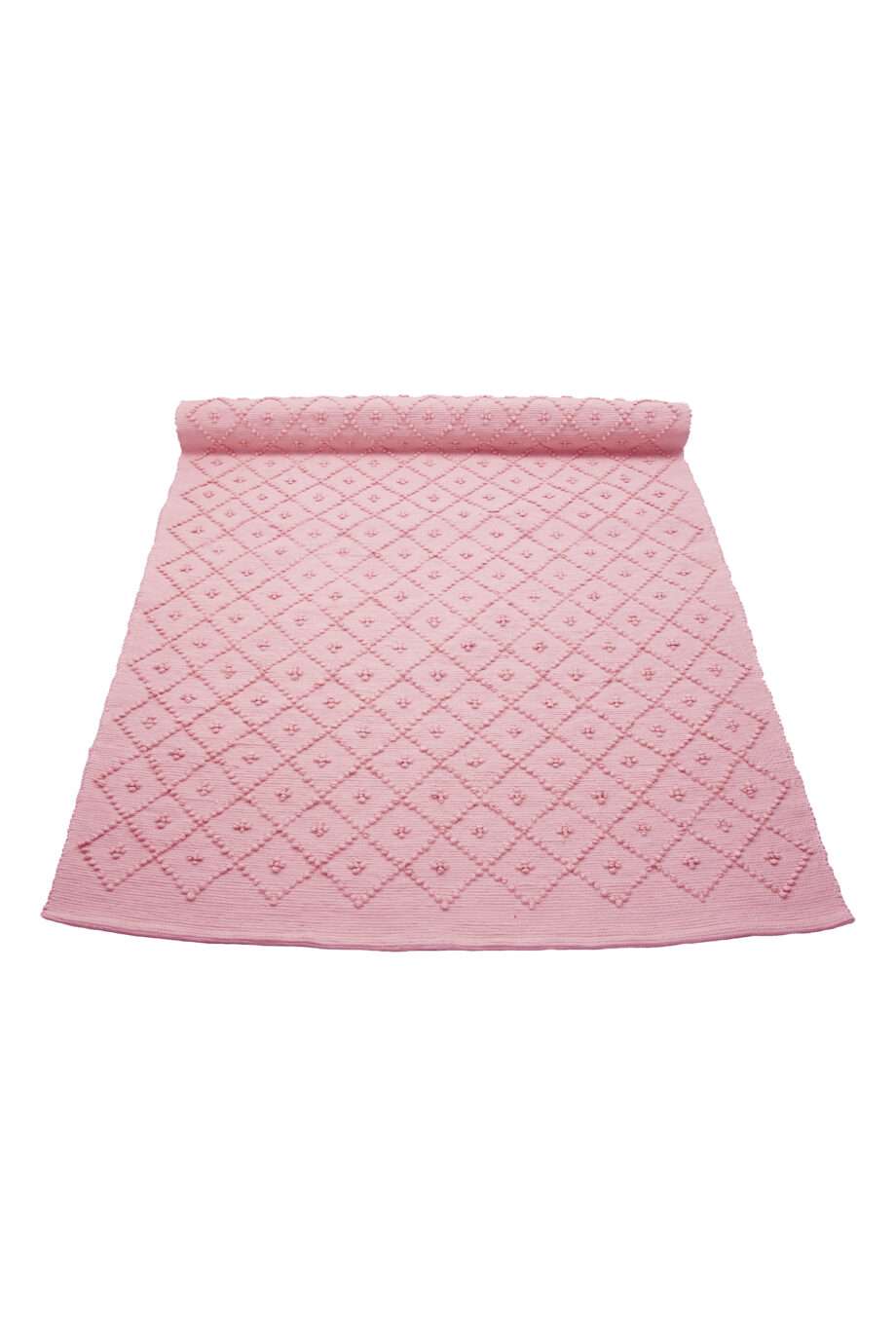 diamond fluor pink woven cotton rug large