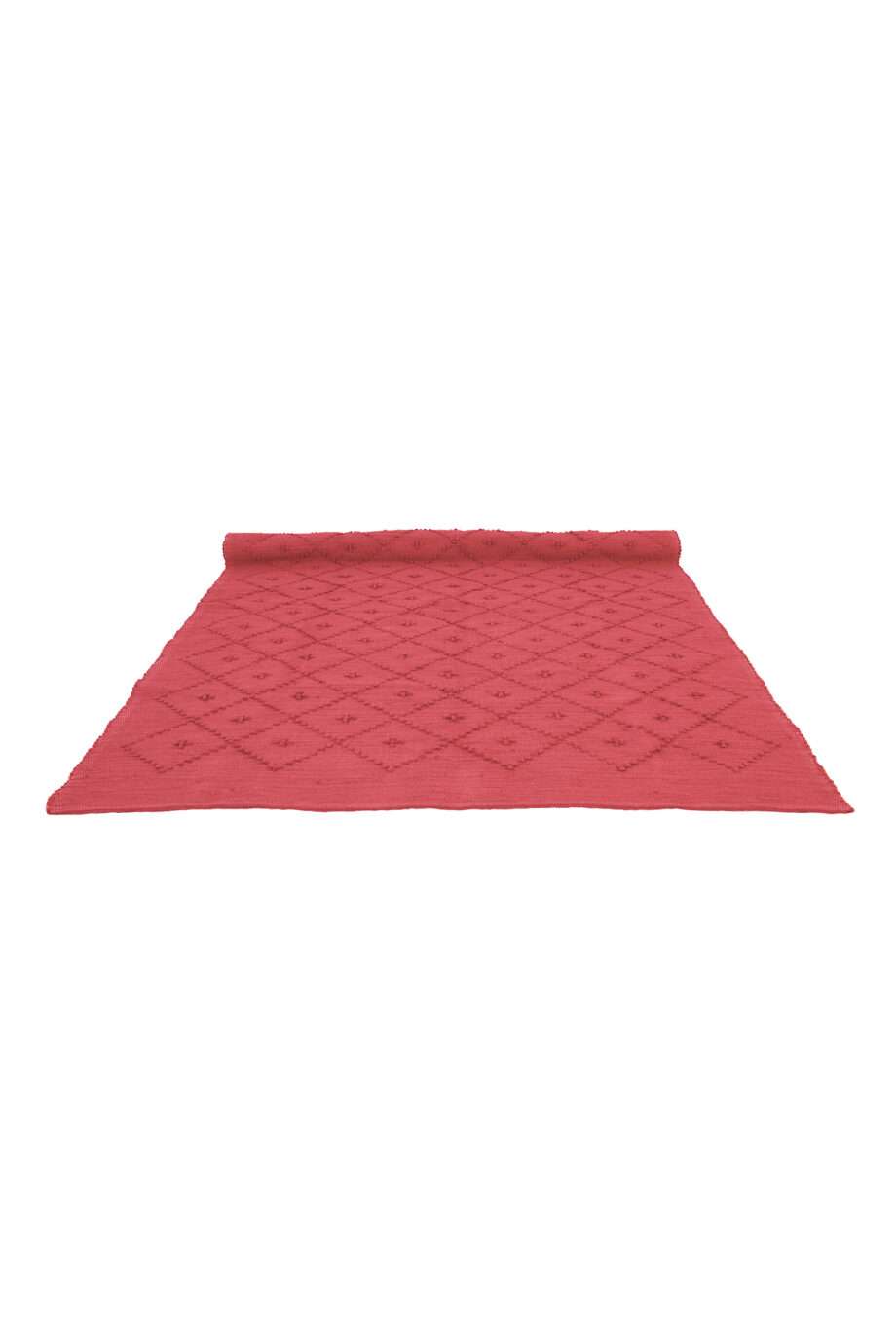diamond red woven cotton rug xlarge