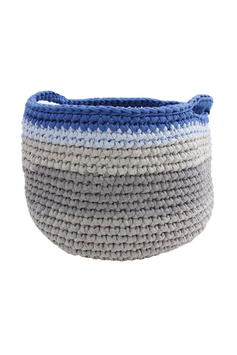 groovy jeans blue crochet cotton basket large