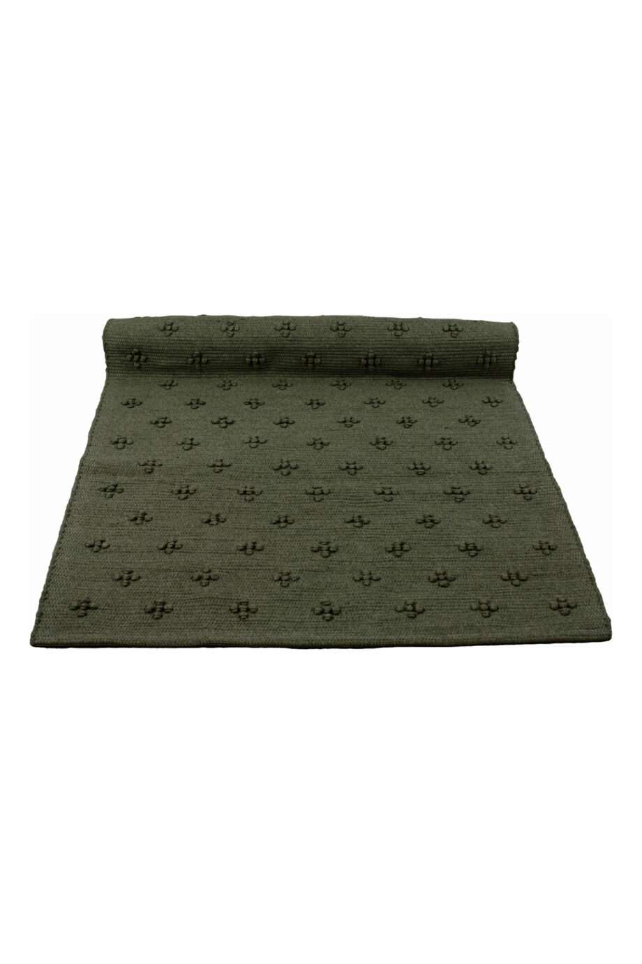 liz olive green woven cotton rug medium