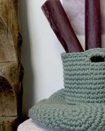 nordic sage crochet woolen basket