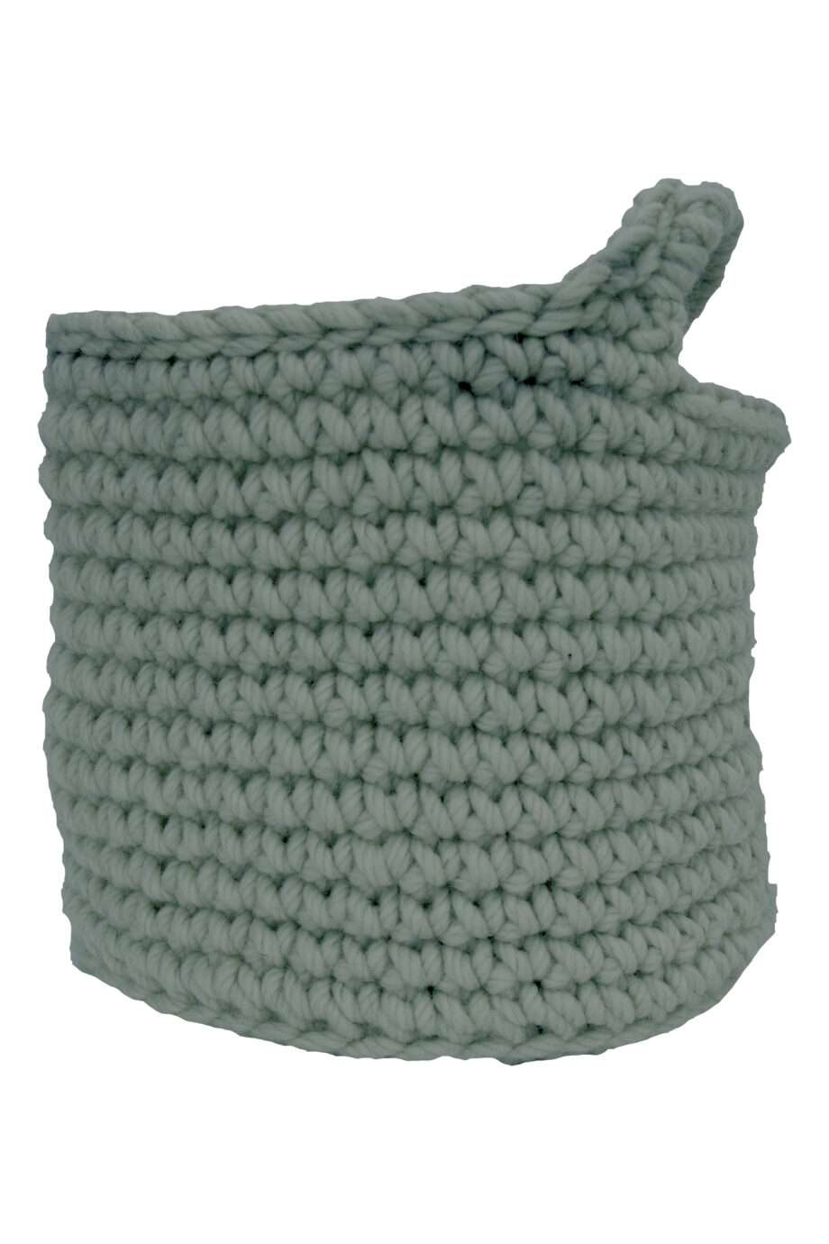 nordic sage crochet woolen basket small