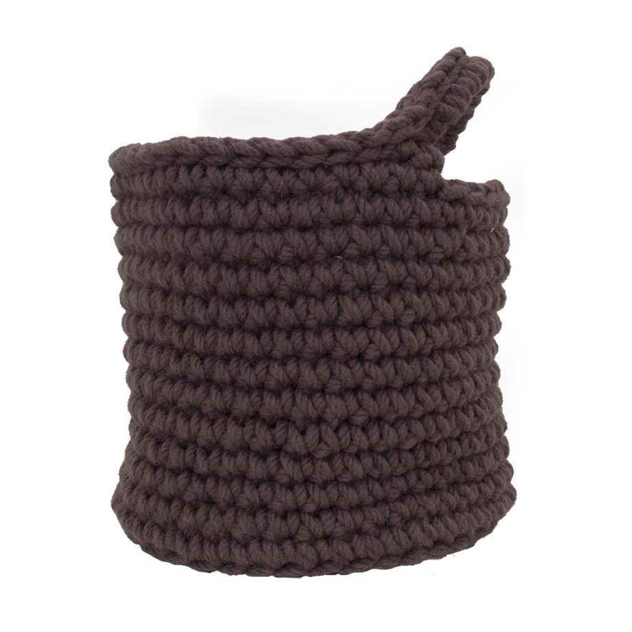nordic violet crochet woolen basket medium