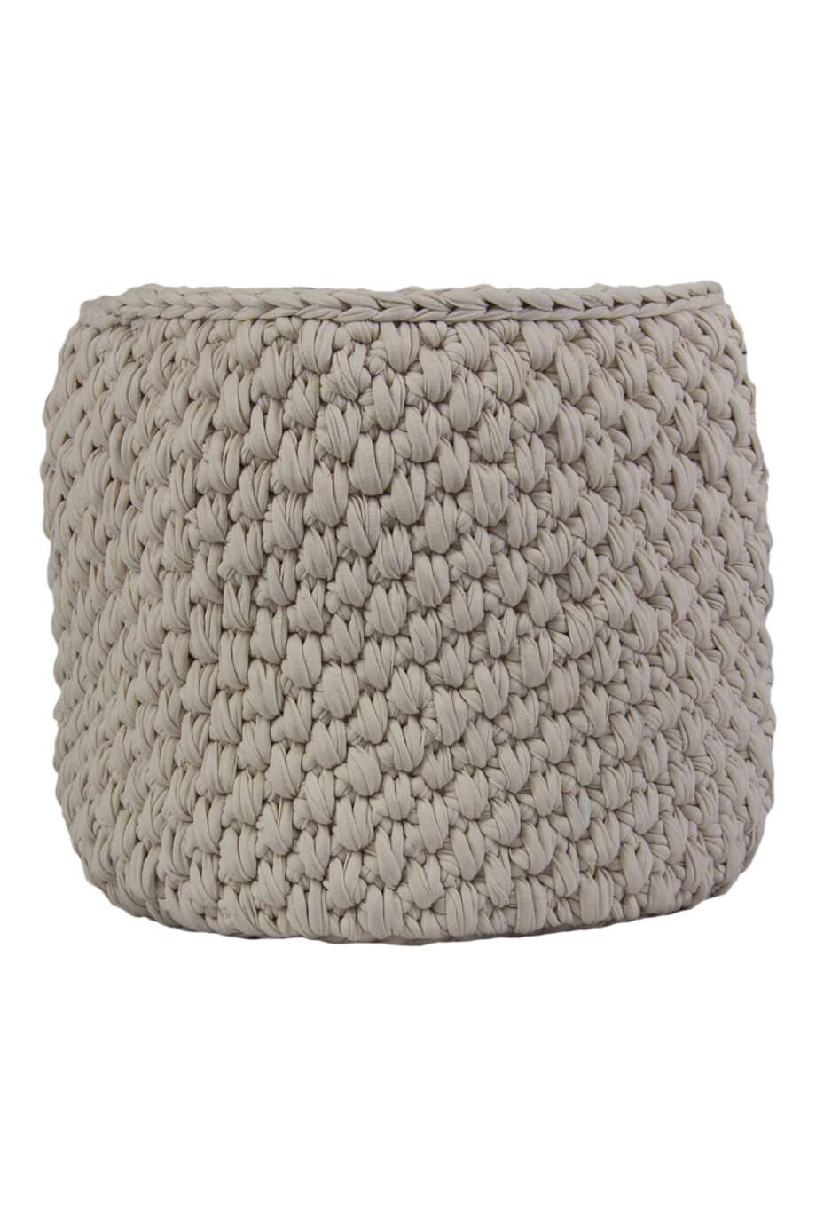peony blush rose crochet cotton basket large
