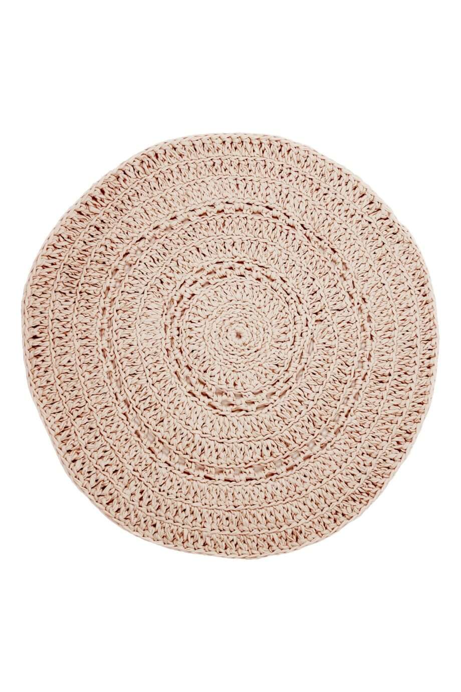 peony flamingo pink crochet cotton rug xlarge