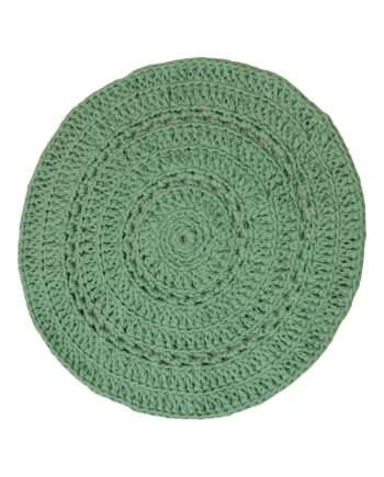 peony jade crochet cotton rug medium