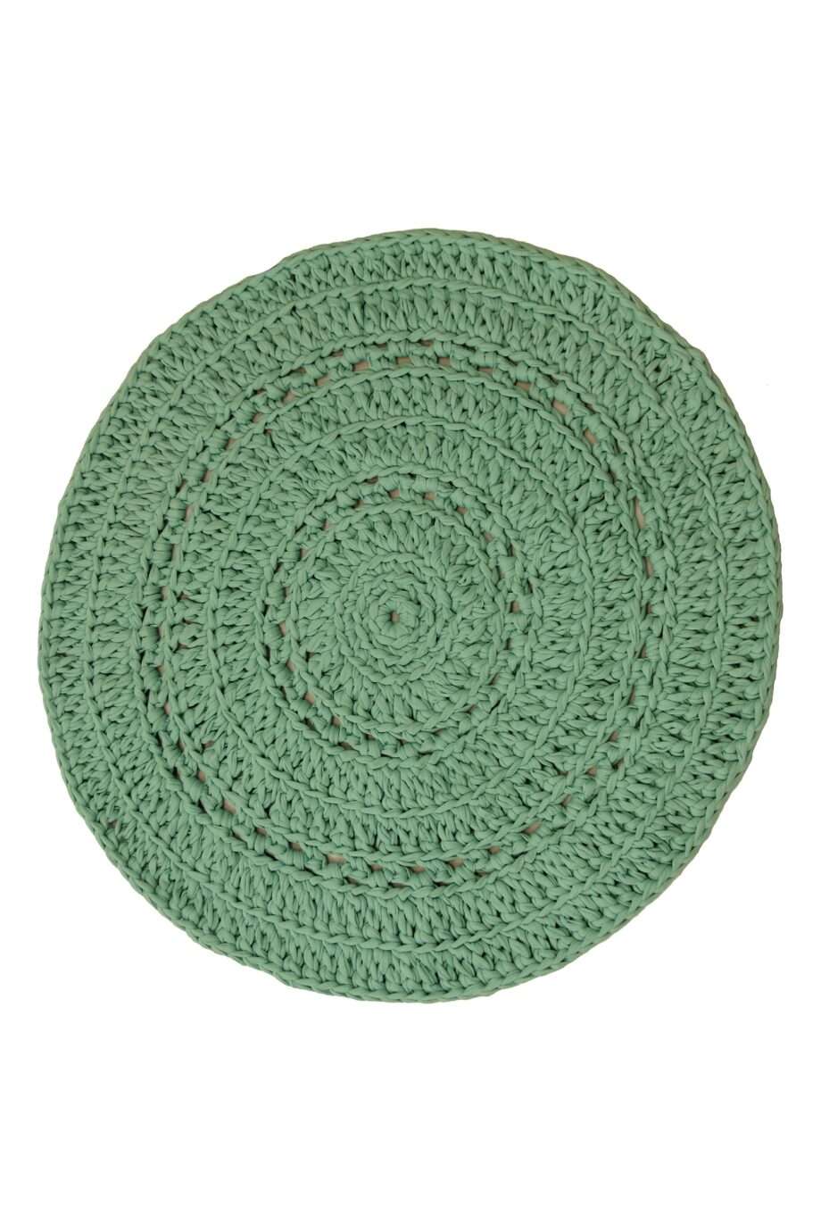 peony jade crochet cotton rug medium