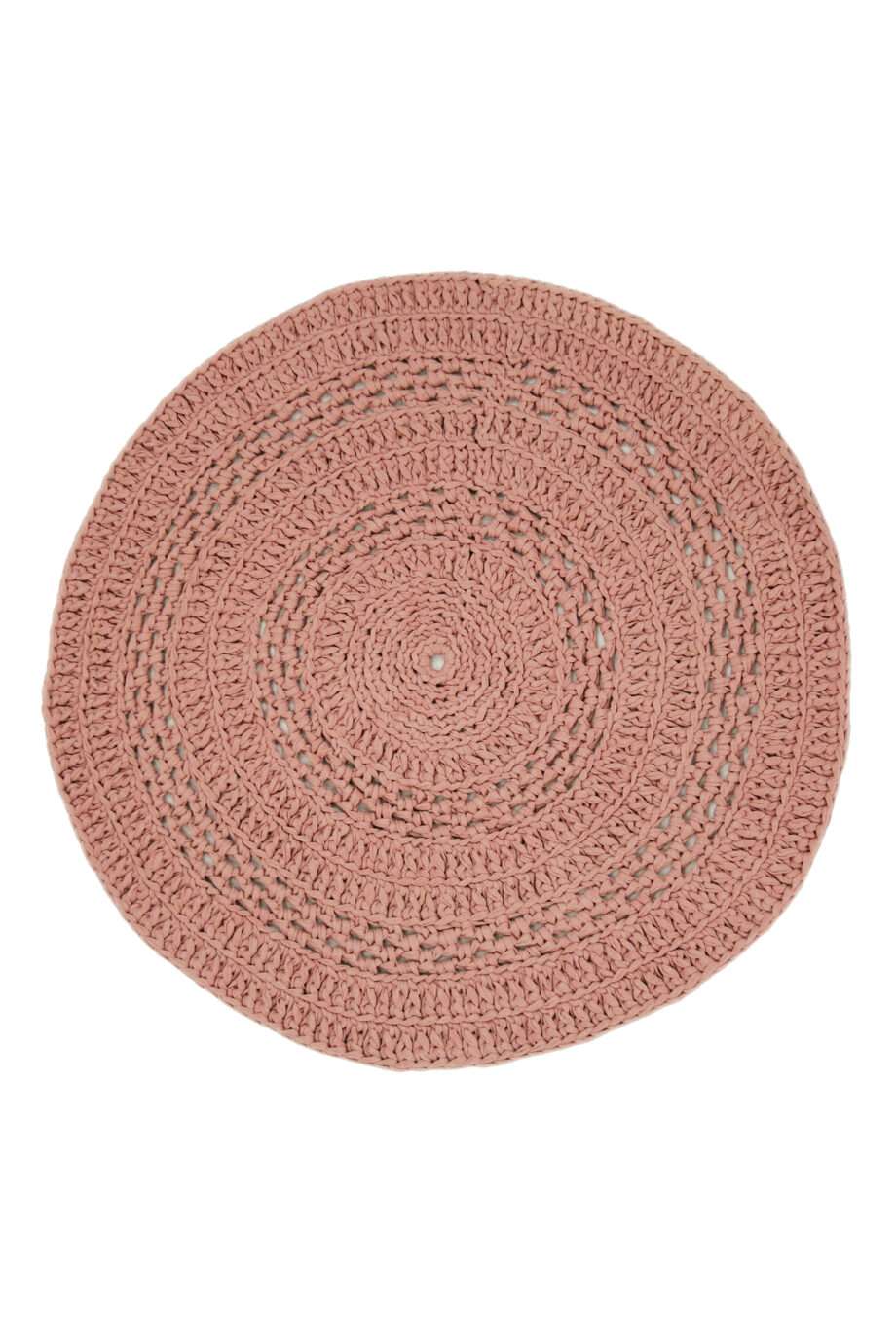 peony marsala rose crochet cotton rug medium