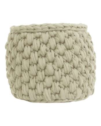 peony off-white crochet cotton basket small