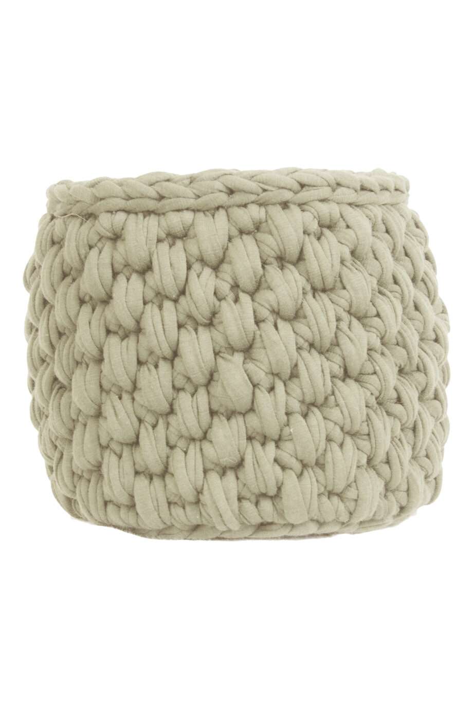 peony off-white crochet cotton basket small