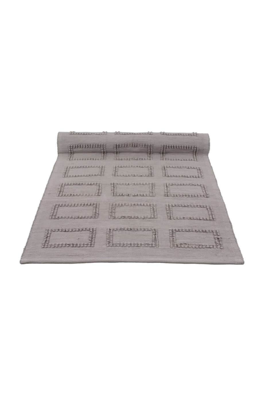 quadro grey woven cotton rug medium