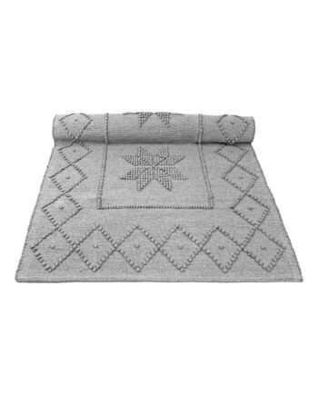 star light grey woven cotton rug medium