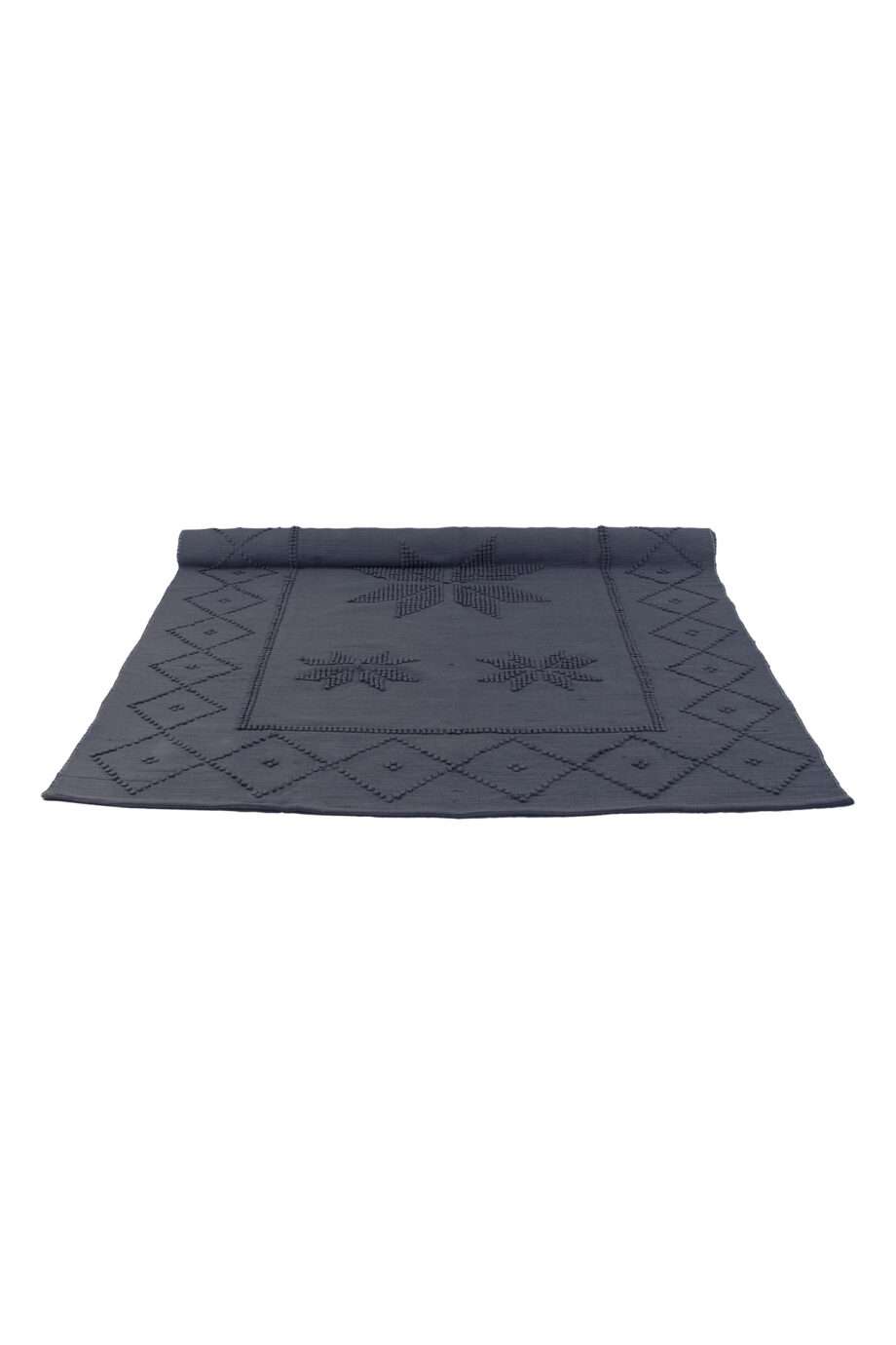 star navy blue woven cotton rug xlarge