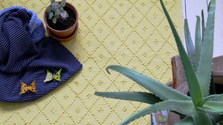 styling lemon yellow and plants