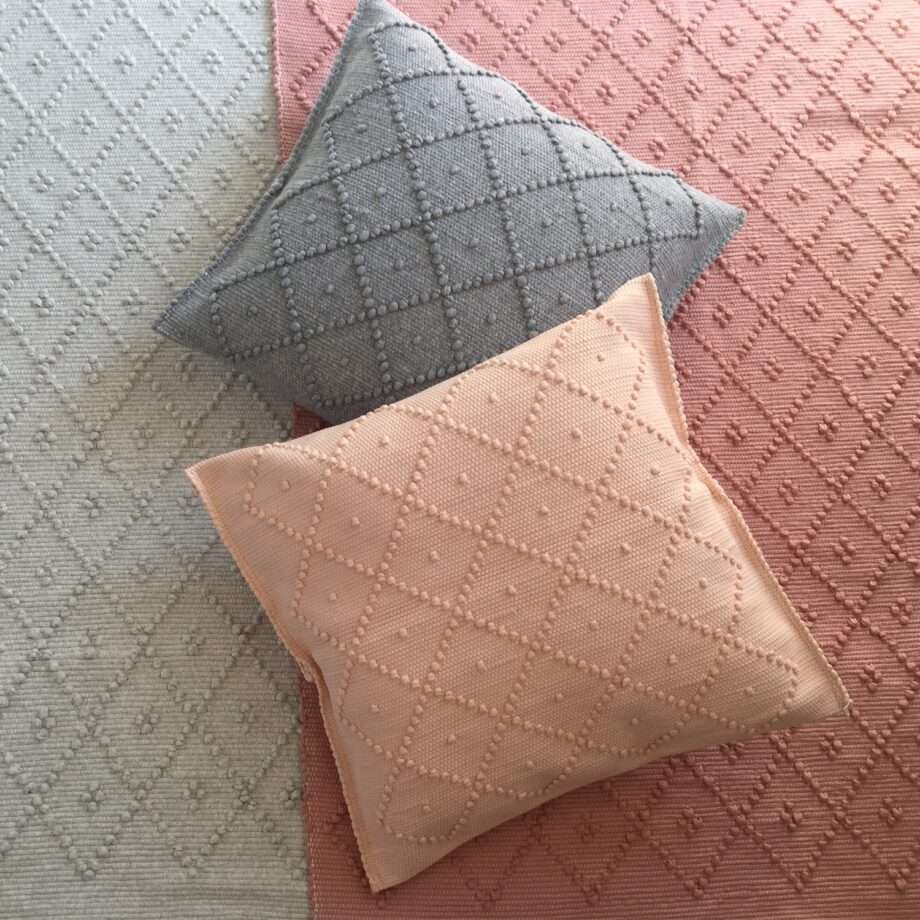 diamond grey woven cotton pillowcase
