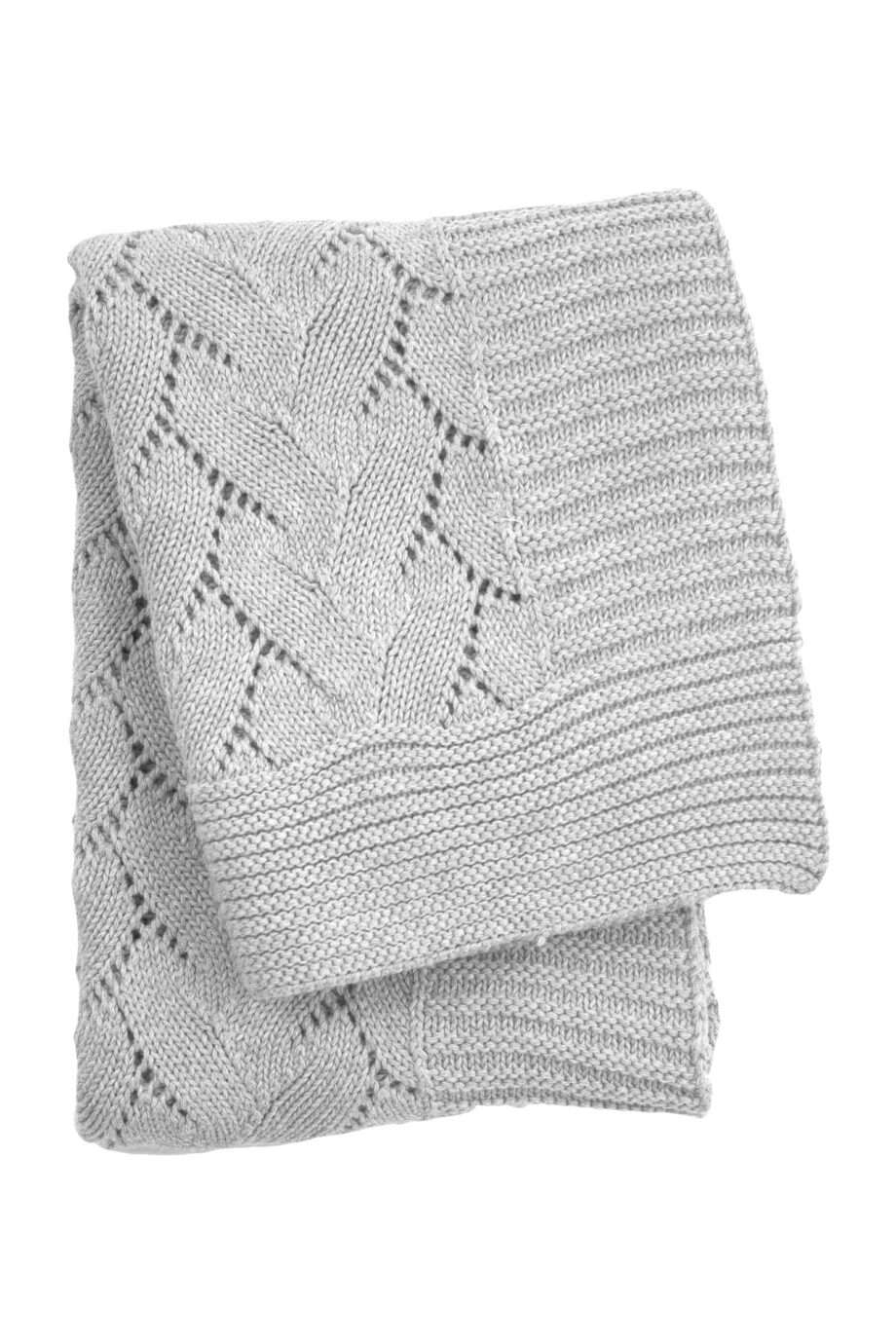 ajoure lilly white knitted cotton little blanket medium