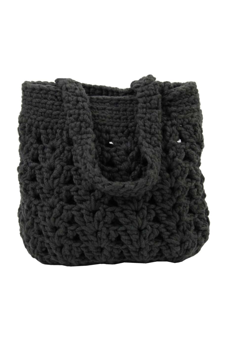 arab anthracite crochet woolen bag