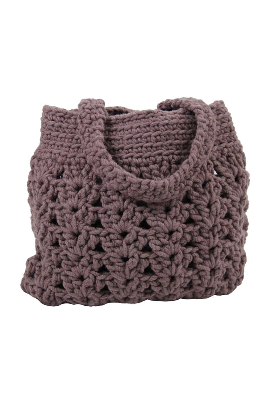 arab violet crochet woolen bag