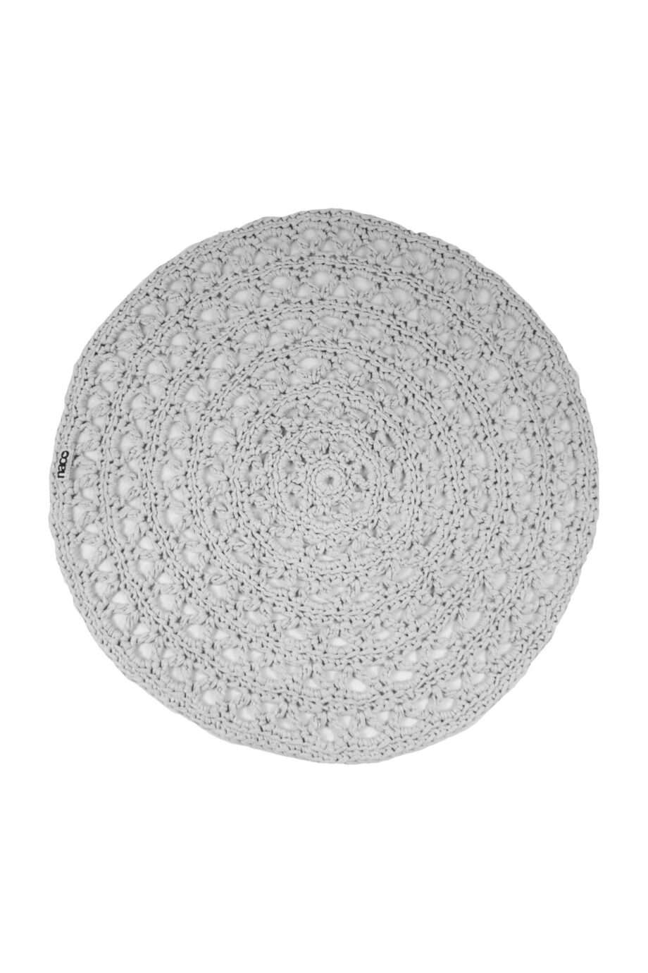 arab white crochet cotton floor mat small