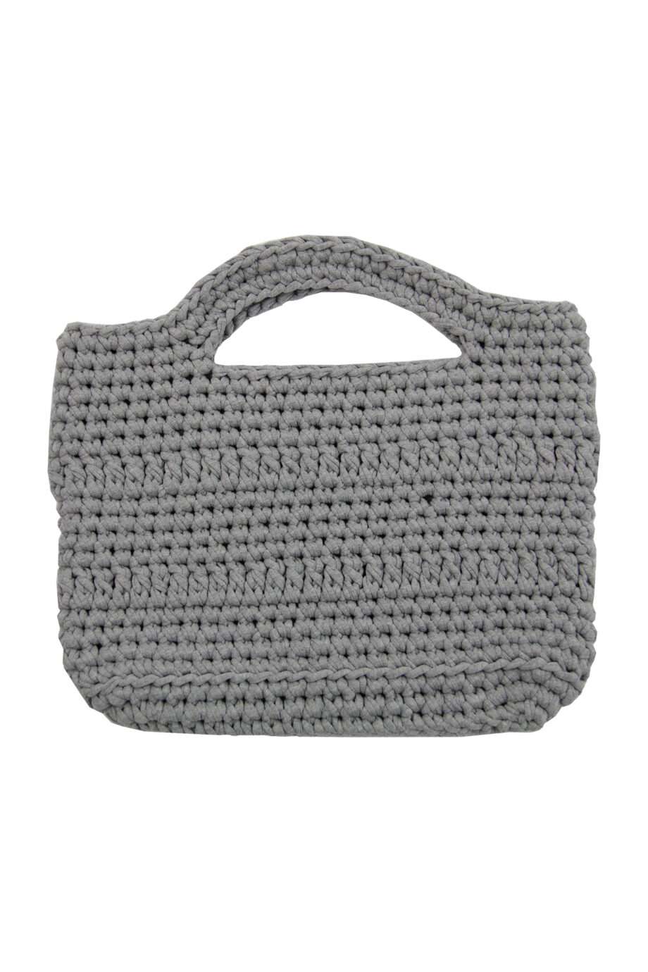 basic grey crochet cotton shopper