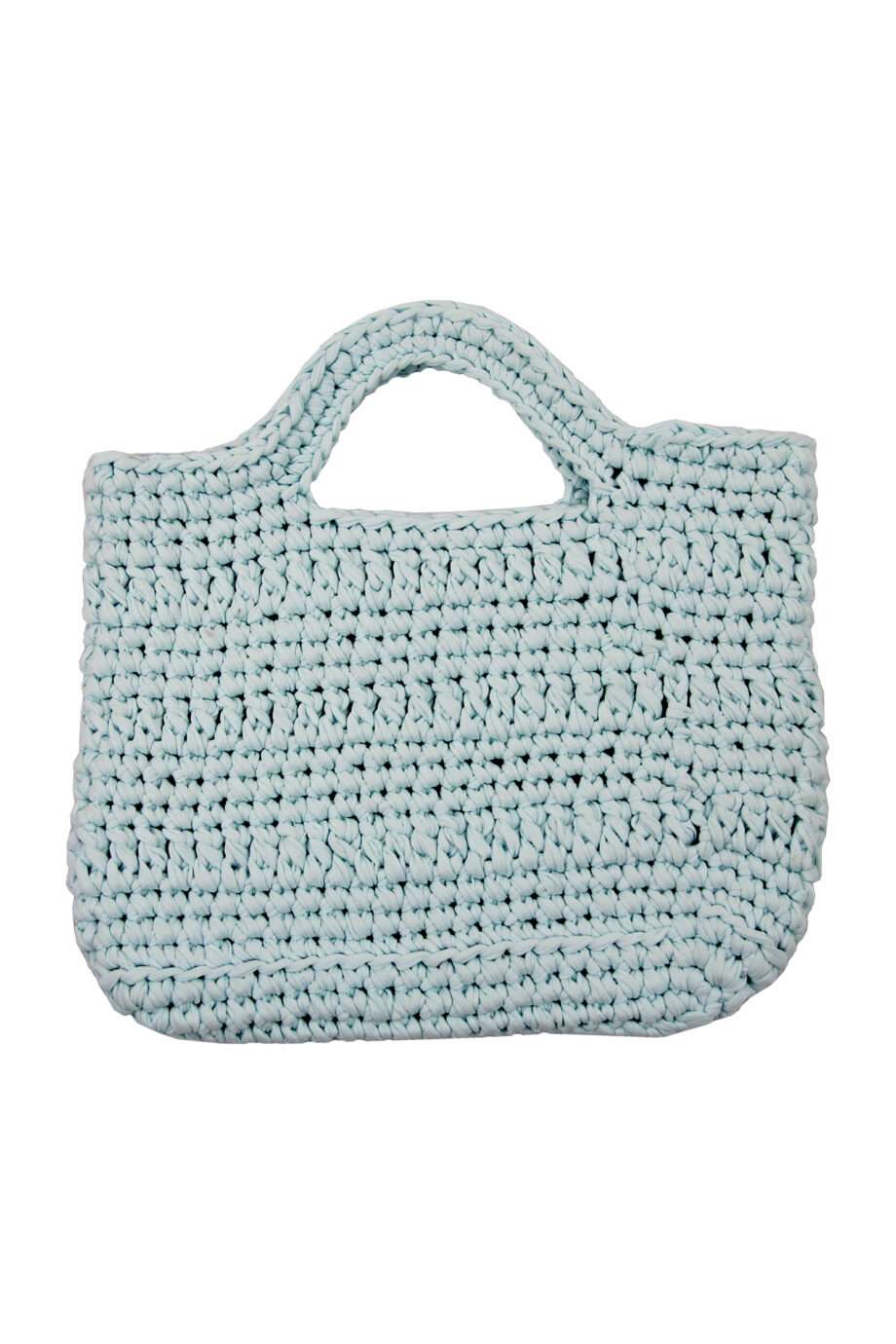 basic heavenly blue crochet cotton shopper