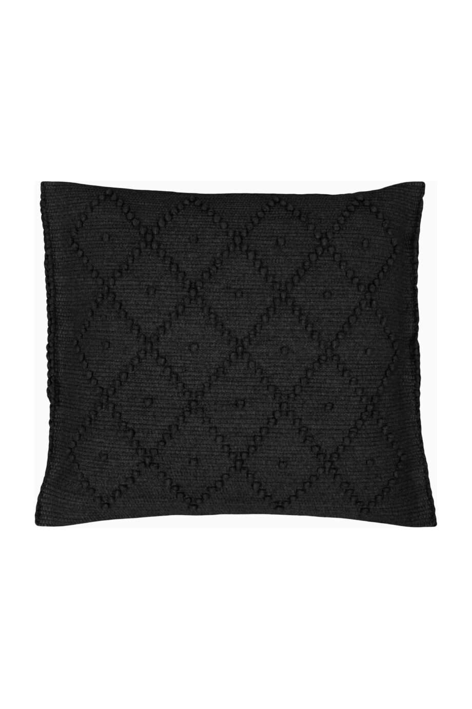diamond anthracite woven cotton pillowcase medium