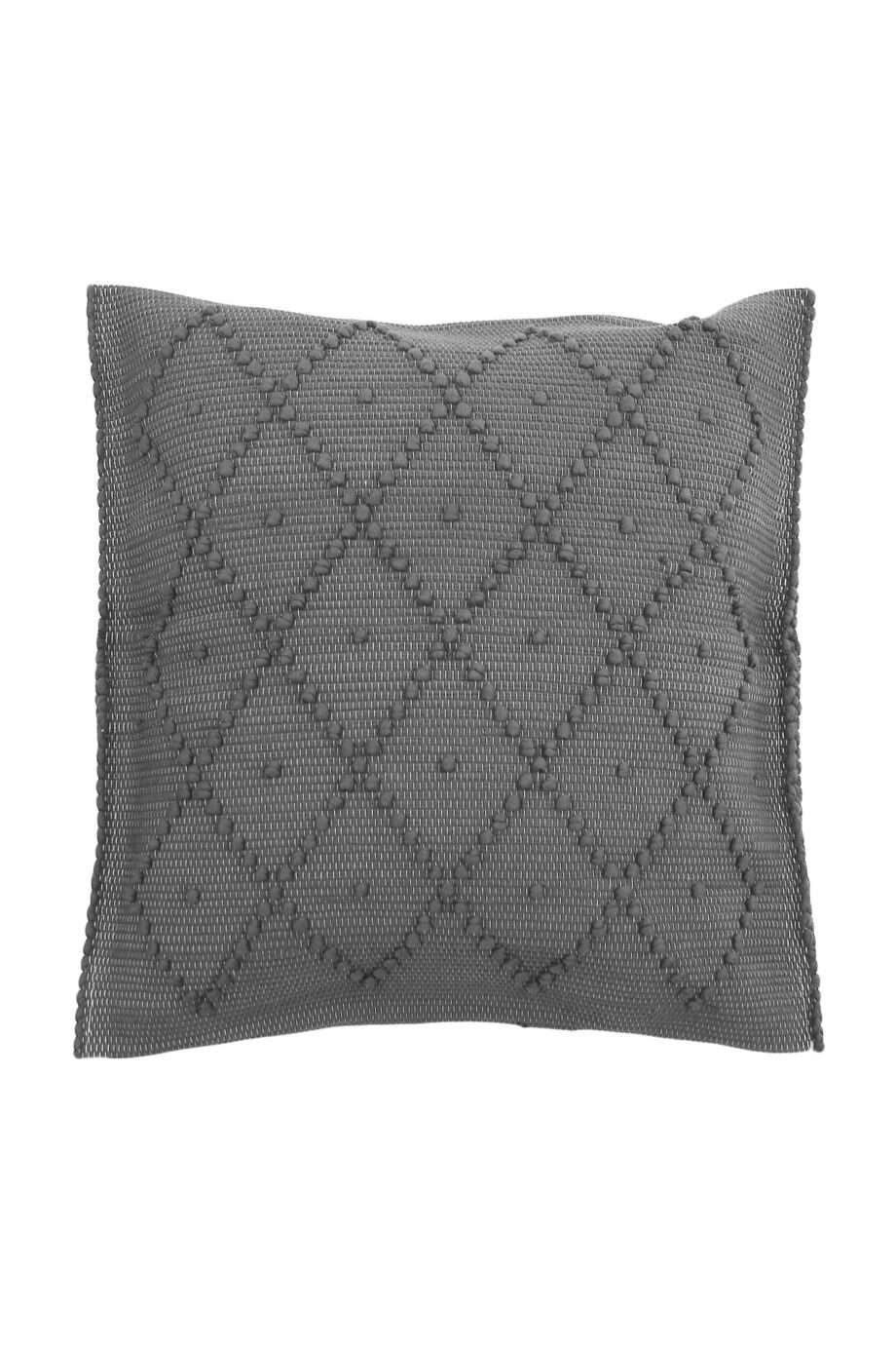 diamond grey woven cotton pillowcase medium