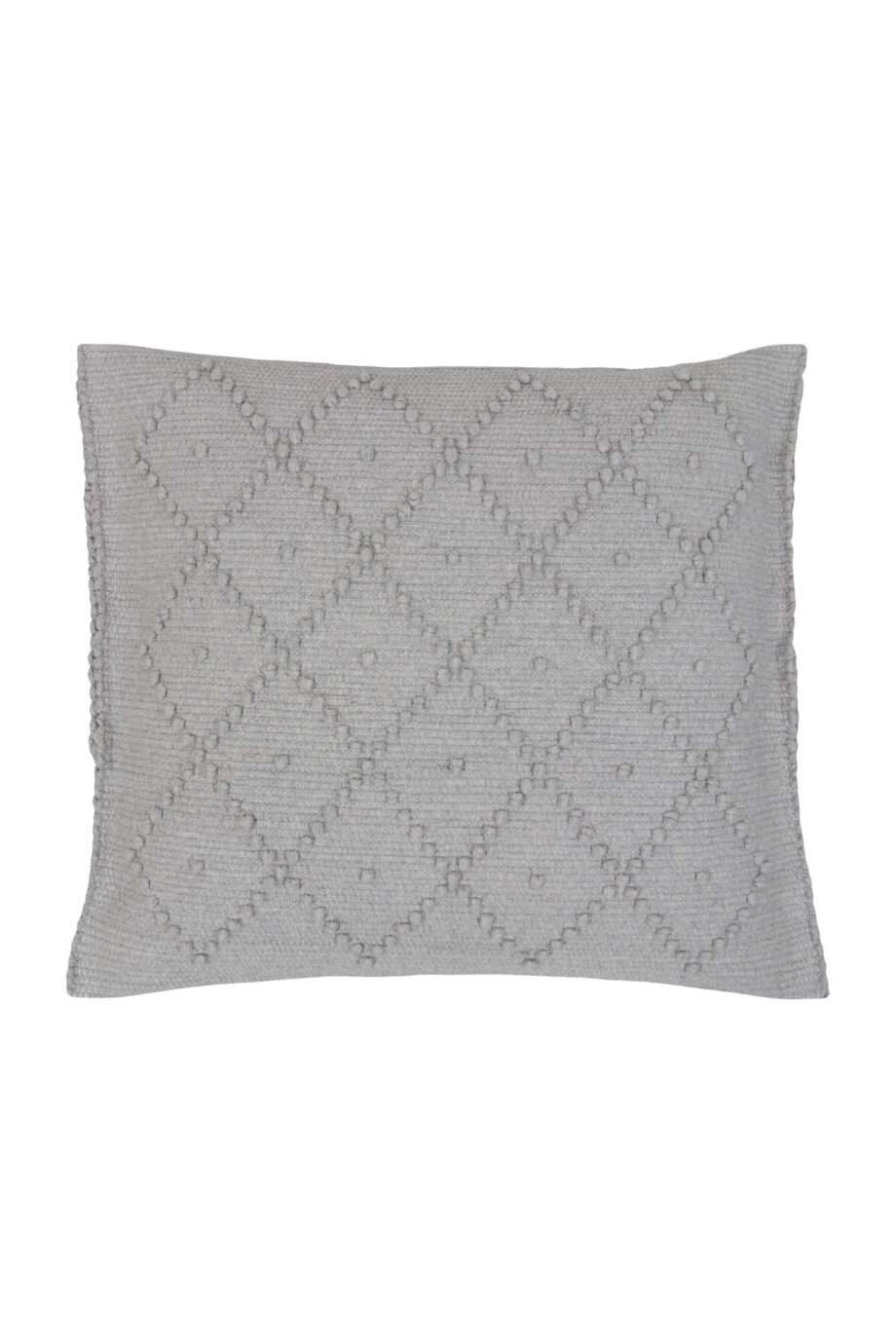 diamond light grey woven cotton pillowcase medium