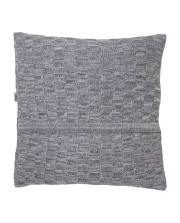 drops mêlée grey knitted cotton pillowcase xsmall