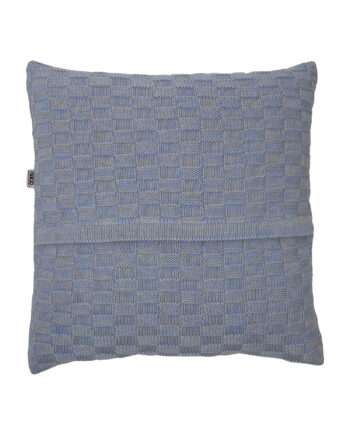 drops mêlée heavenly blue knitted cotton pillowcase xsmall