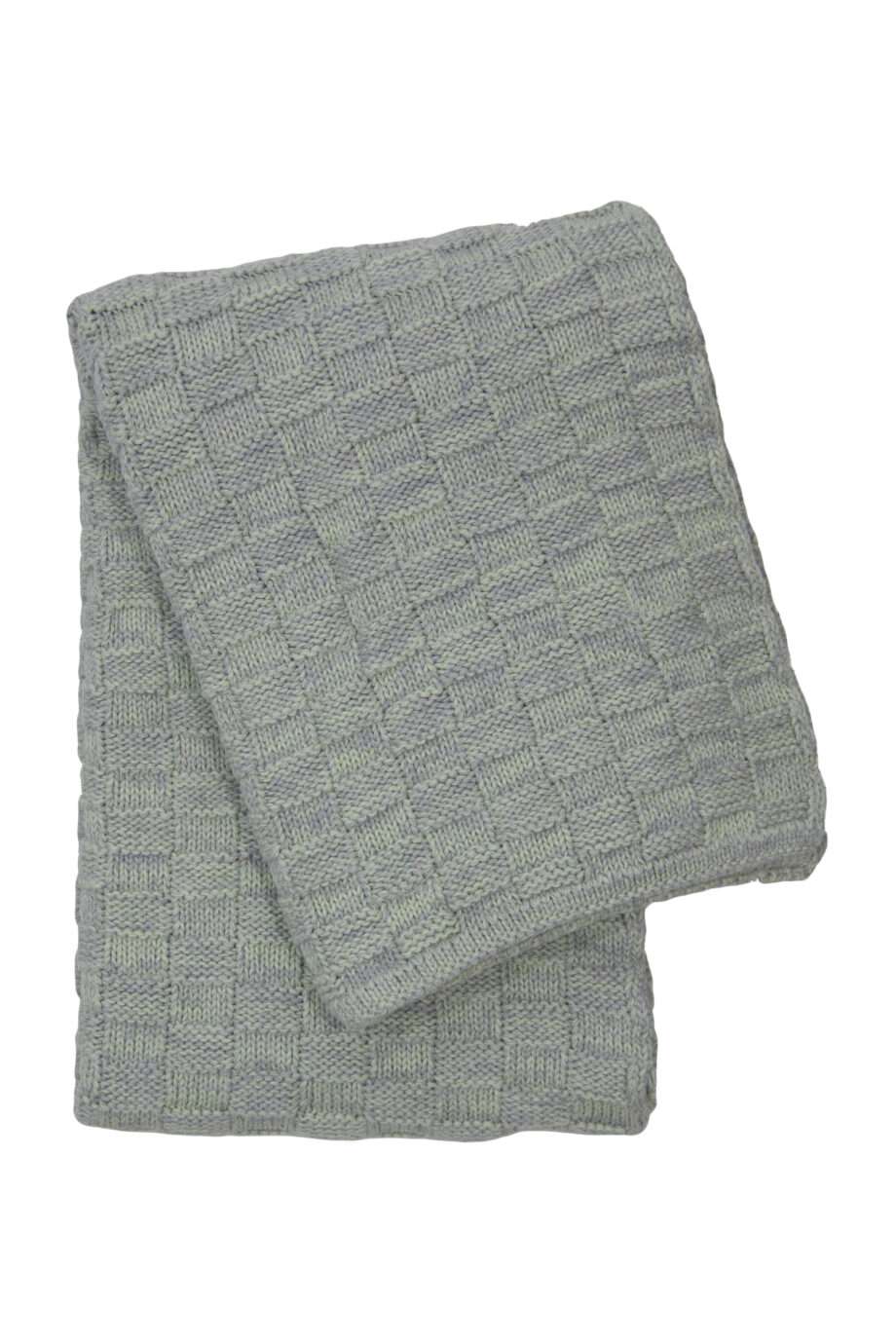 drops mêlée mint knitted cotton little blanket medium