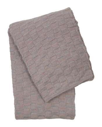 drops mêlée powder rose knitted cotton little blanket small