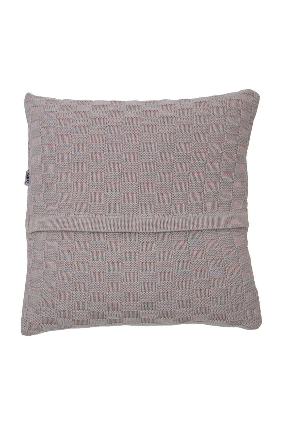drops mêlée powder rose knitted cotton pillowcase xsmall