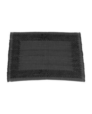 frame anthracite woven cotton placemat small