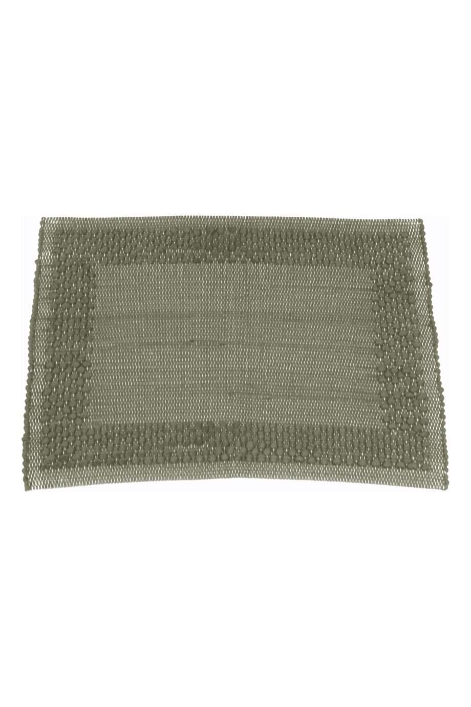 frame olive green woven cotton placemat small