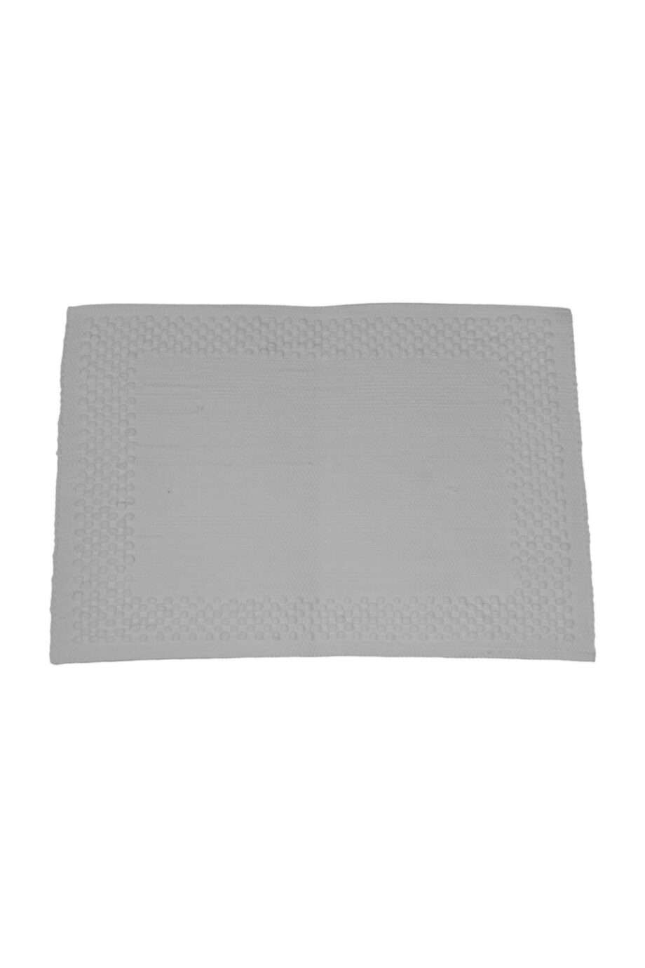 frame white woven cotton placemat small