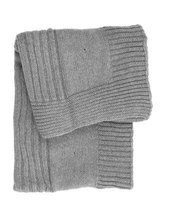 grey knitted cotton little blanket medium