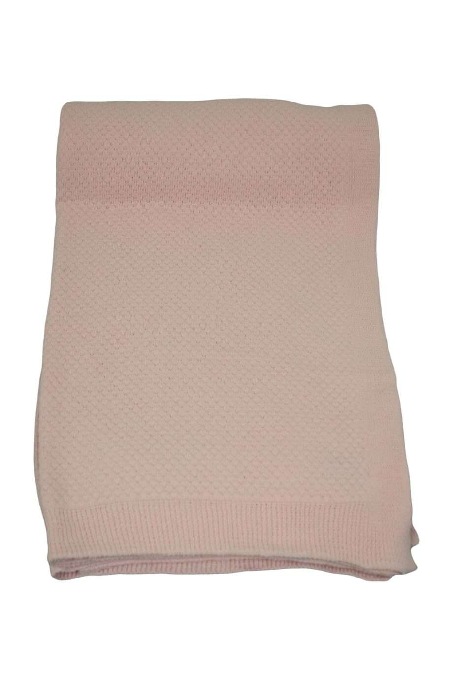 liz baby pink knitted cotton plaid medium