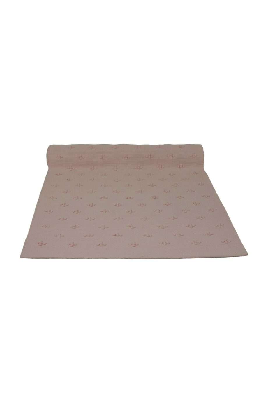 liz baby pink woven cotton floor mat small