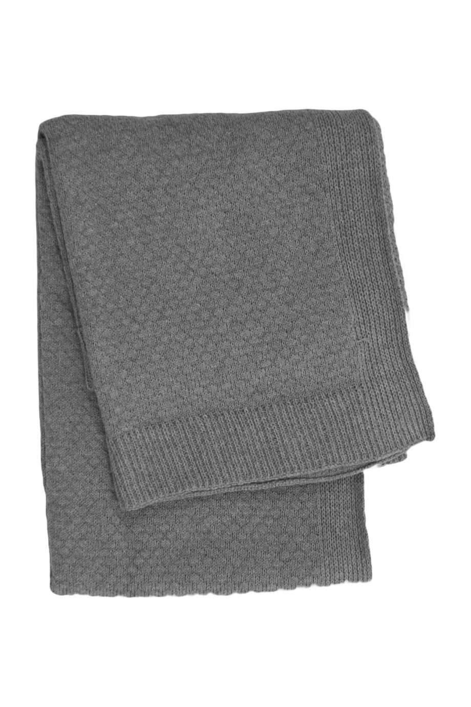 liz grey knitted cotton little blanket medium