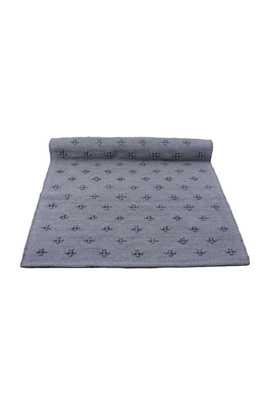 liz grey woven cotton floor mat small