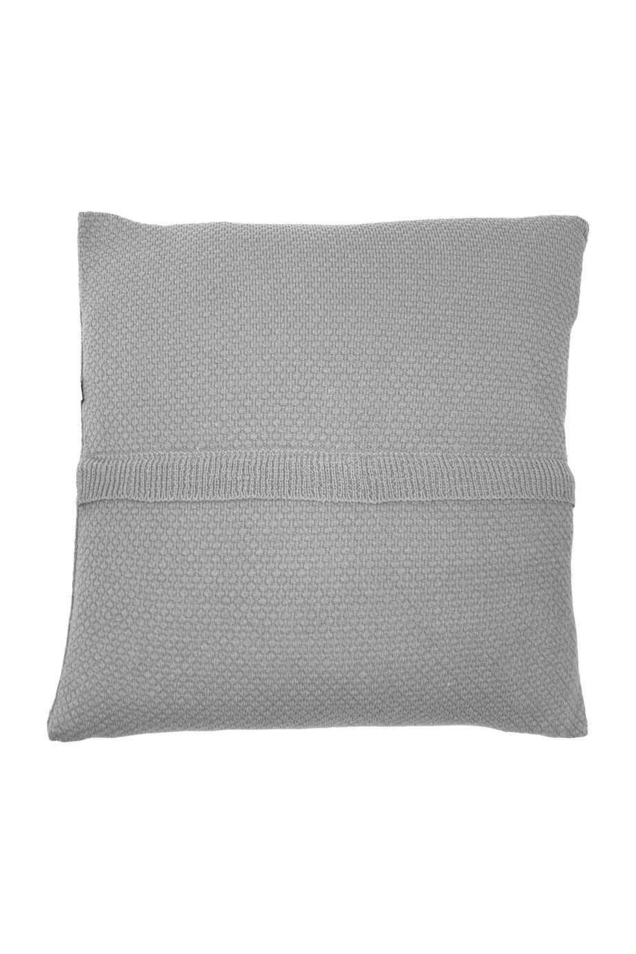 liz light grey knitted cotton pillowcase medium